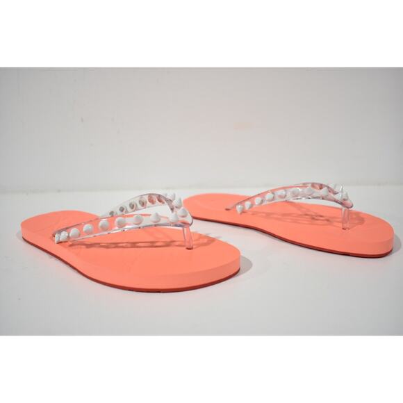 Christian Louboutin Loubi Flip Spikes Donna Flat Drag Thong Flip Flop Sandal 36 - Picture 4 of 12